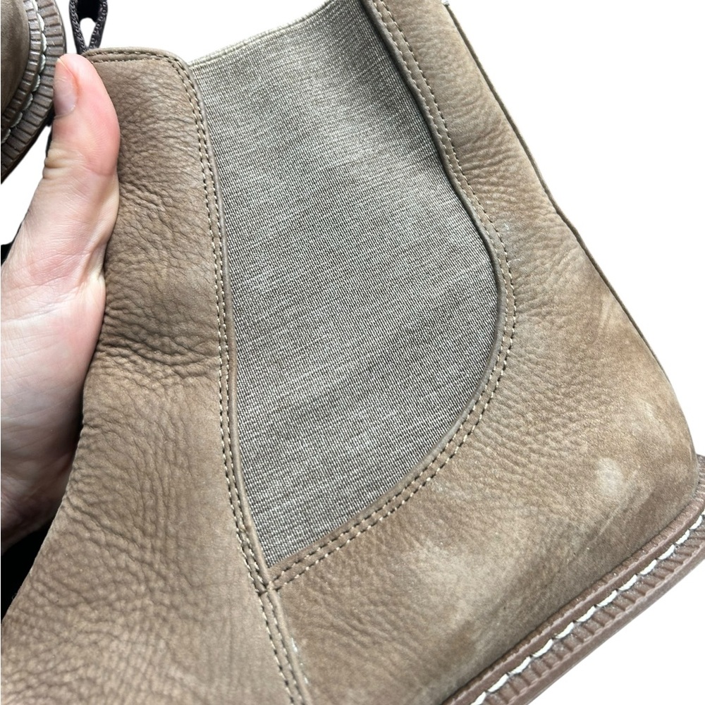 Sam Edelman Tan Ankle Boots with Elastic Panels - Picture 5 of 8